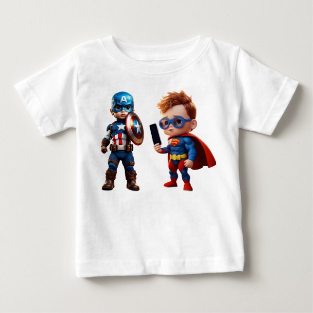 De Bebé BINGO Marvel Heroes Camiseta Para Niños Y Bebés In (Anverso)