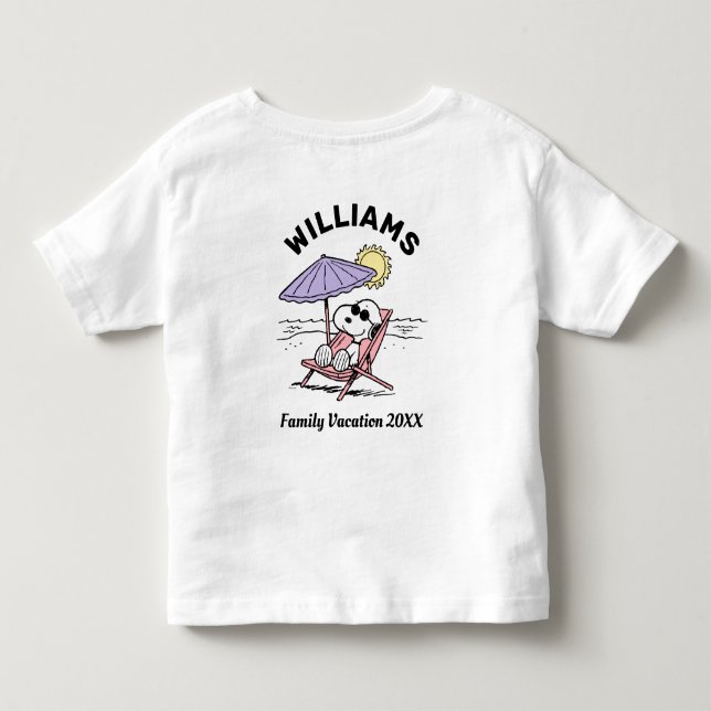 De Bebé Cacahuetes | Camiseta Snoopy Beach Vacation (Reverso)