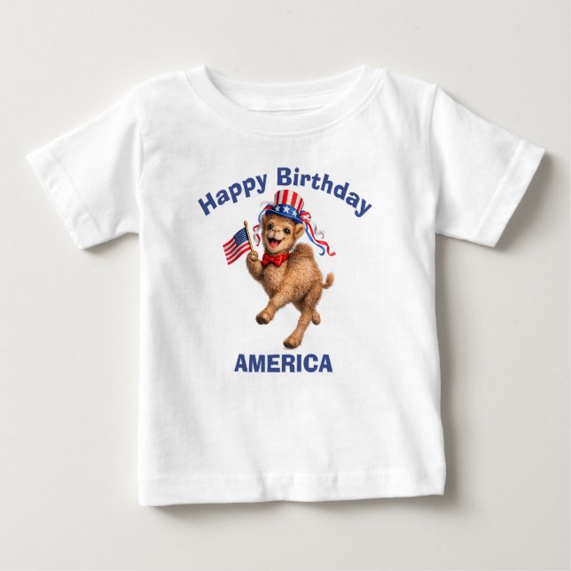 De Bebé Camello (5a) Camiseta infantil patriótica (Anverso)