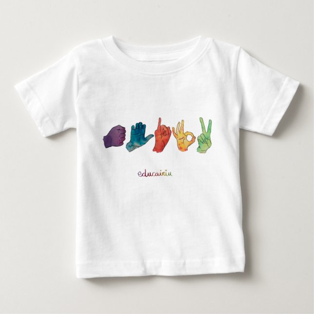 DE BEBÉ CAMISETA    A E I O U (Anverso)