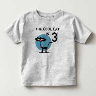 De Bebé Camiseta adaptable del cumpleaños del gato fresco