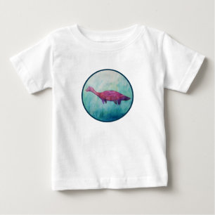 De Bebé Camiseta Adorable Plesiosaurio Púrpura