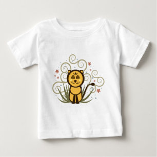 De Bebé Camiseta alegre del león