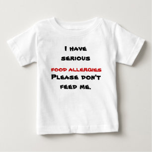 De Bebé Camiseta alérgica para alimentos