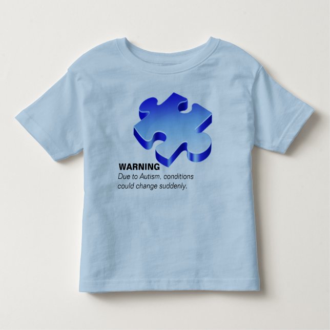 De Bebé Camiseta alerta del autismo (Anverso)