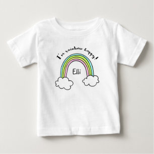 De Bebé Camiseta Arcoiris personalizada para niños
