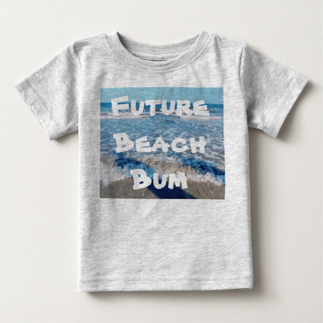 De Bebé Camiseta Baby Beach Bum (Anverso)