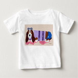 De Bebé Camiseta Basset Hound en Aletas