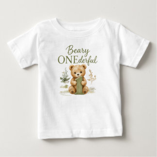 De Bebé Camiseta Beary ONEderful cumpleaños 1