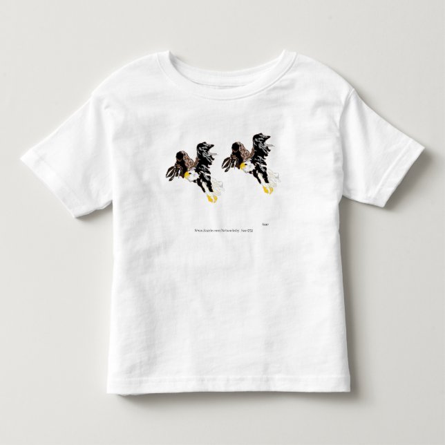 DE BEBÉ CAMISETA : BEBÉS ÁGUILA AMERICANA CALVA (Anverso)