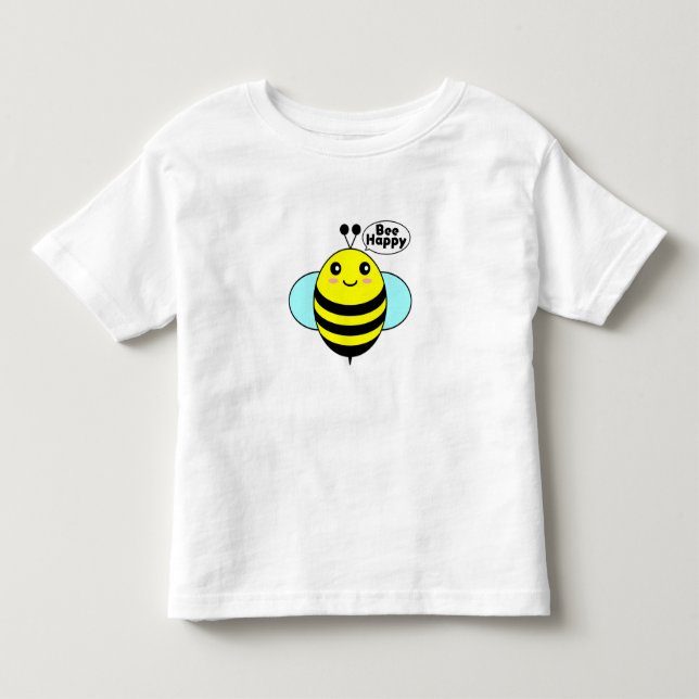 De Bebé Camiseta Bee Happy (Anverso)