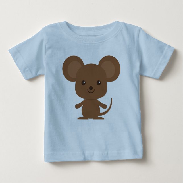 De Bebé Camiseta Big Brown Mouse (Anverso)