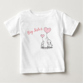 De Bebé Camiseta Big Sister Baby