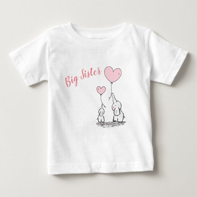 De Bebé Camiseta Big Sister Baby (Anverso)