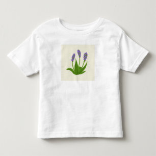 De Bebé Camiseta blanca con flores moradas