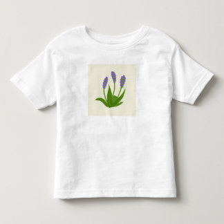 De Bebé Camiseta blanca con flores moradas