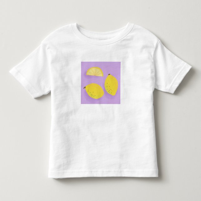 De Bebé Camiseta blanca con limones  (Anverso)
