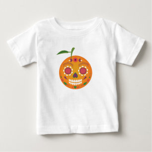De Bebé Camiseta blanca del niño del cráneo del azúcar