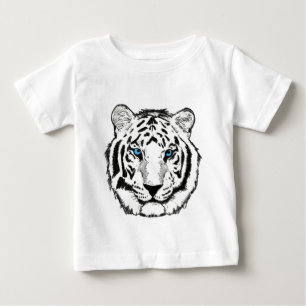 De Bebé Camiseta blanca del niño del tigre
