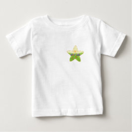 De Bebé camiseta blanca impresa con naturaleza