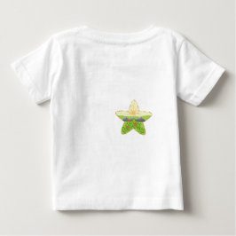 De Bebé camiseta blanca impresa con naturaleza