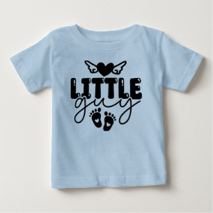 De Bebé Camiseta Blue Little Guy Baby Boy