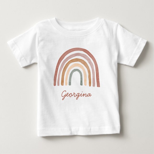 De Bebé Camiseta Boho Rainbow Baby (Anverso)