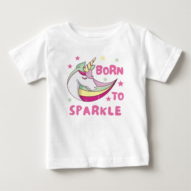 De Bebé Camiseta Born to sparkle (Anverso)