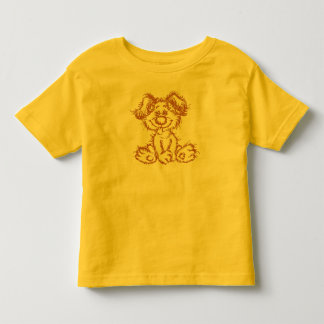 De Bebé Camiseta borrosa del perrito para los niños