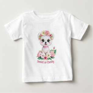 De Bebé Camiseta Cachorro Lindo Dulce como Caramelo