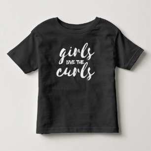 De Bebé Camiseta Chicas Aman Los Rizos (letra blanca)