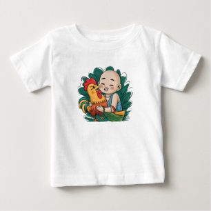 De Bebé Camiseta   Chloe Baby Abraza al Gallo