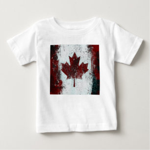De Bebé Camiseta con bandera canadiense