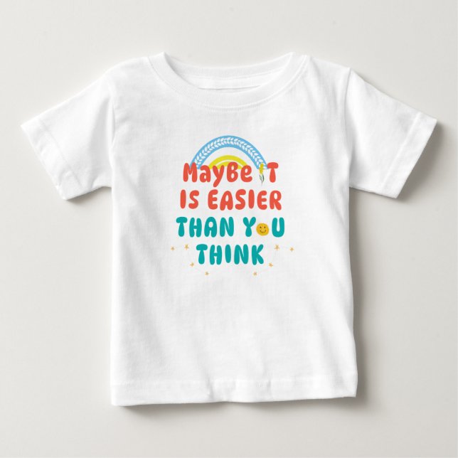 De Bebé Camiseta con Cita Retro Positiva (Anverso)