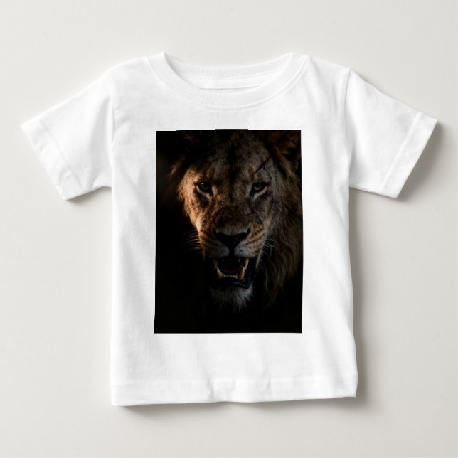 De Bebé camiseta con un león (Anverso)