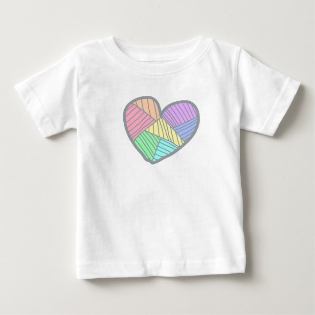 De Bebé Camiseta corazón lindo (Anverso)