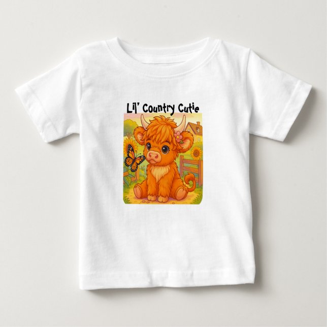 De Bebé Camiseta Country Cutie (Anverso)