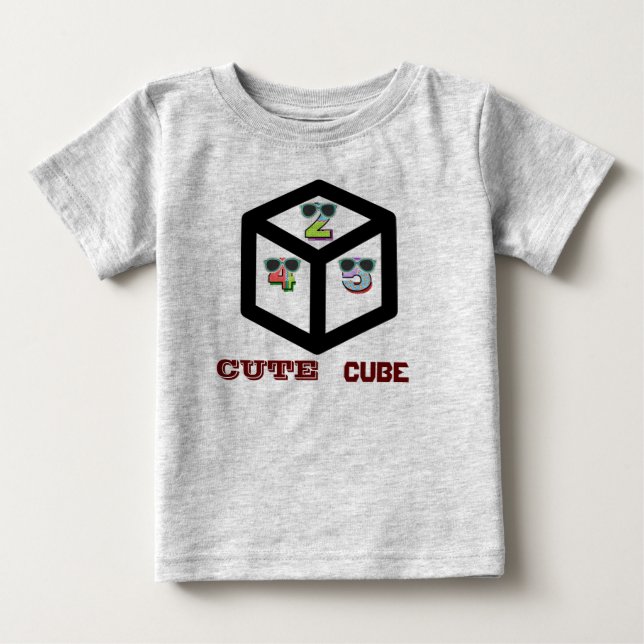 De Bebé Camiseta Cúbica Adorable (Anverso)