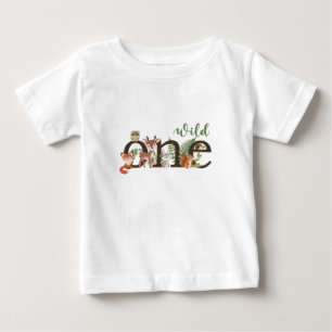 De Bebé Camiseta Cumpleaños 1er Salvaje Animales del Bosqu