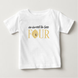 De Bebé Camiseta Cumpleaños Abeja 4 Años Dulce como una Ab