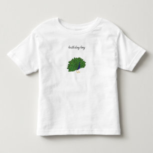 De Bebé Camiseta Cumpleaños Niño Pavo Real Lindo Niños 