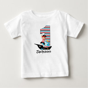 De Bebé Camiseta cumpleaños pirata