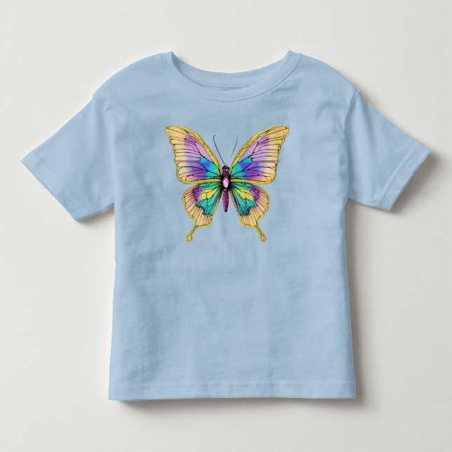 De Bebé Camiseta Cute Butterfly (Anverso)