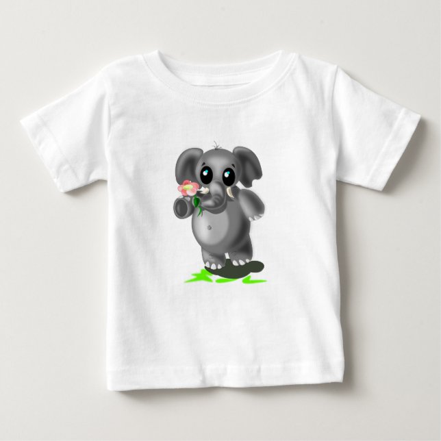 De Bebé Camiseta Cute Elephant Baby (Anverso)