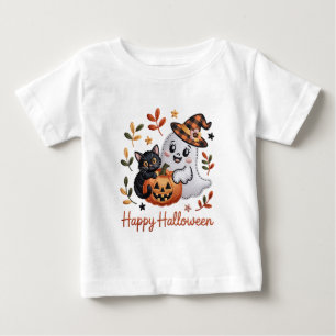 De Bebé Camiseta Cute Halloween - Brillante Bordado