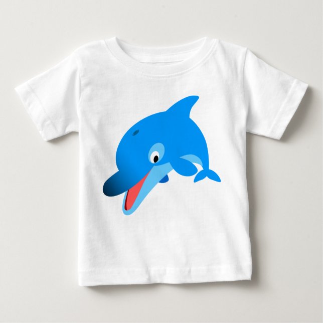 De Bebé Camiseta Cute Jumping Personalizado Dolphin Baby (Anverso)