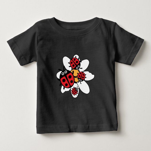 De Bebé Camiseta Cute Kids ladybird Family (Anverso)