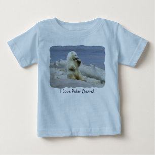 De Bebé Camiseta Cute Polar Bear Cub & Arctic Ice Infants