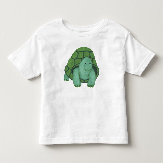 De Bebé Camiseta Cute Turtle (Anverso)