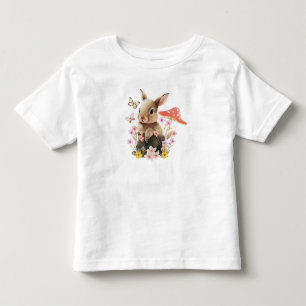 De Bebé Camiseta Cute Watercolor Bunny Toddler